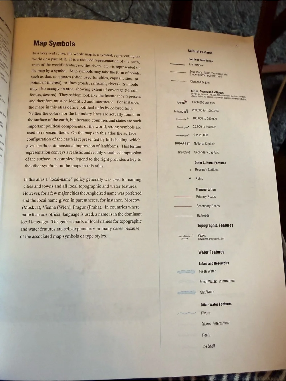 1990s Paperback World Atlas